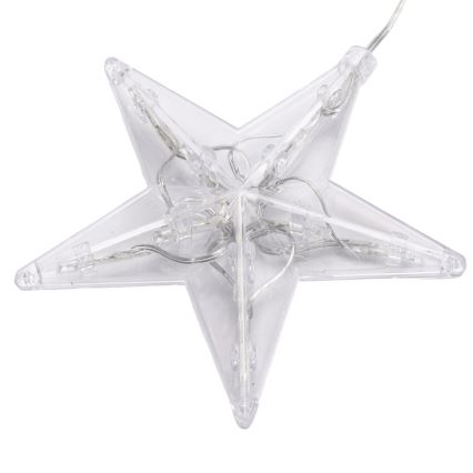 Aigostar - Catena luminosa natalizia a LED per esterni 70xLED 1,2x1m IP44 bianco freddo a forma di stelle