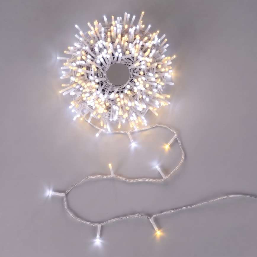 Aigostar - LED catena natalizia per esterni 100xLED/8 funzioni 13m IP44 bianco caldo/bianco freddo