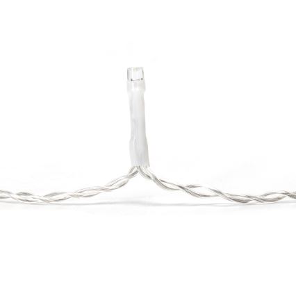 Aigostar - LED catena luminosa natalizia per esterni 100xLED/8 funzioni 5x0,4m IP44 bianco freddo