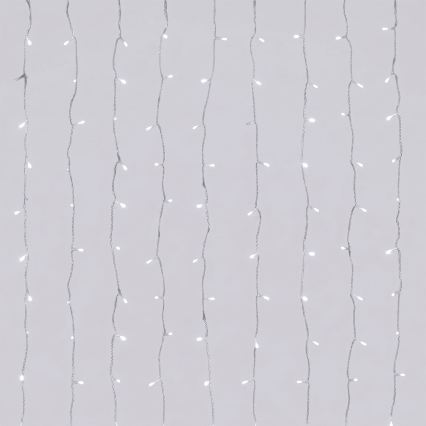 Aigostar - LED catena luminosa natalizia da esterno 156xLED/8 funzioni 3xAA 4,2x1,2m IP44 bianco freddo