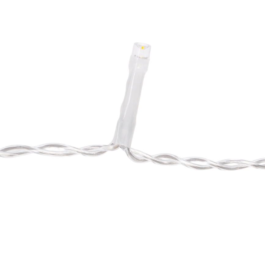 Aigostar - LED catena luminosa natalizia da esterno 156xLED/8 funzioni 3xAA 4,2x1,2m IP44 bianco freddo