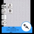 Aigostar - LED Catena luminosa natalizia per esterni 156xLED/8 funzioni 4,2x1,2m IP44 bianco freddo