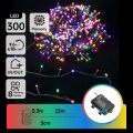 Aigostar -LED Catena luminosa natalizia per esterni 300xLED/8 funzioni 3xAA 15,3m IP44 multicolore
