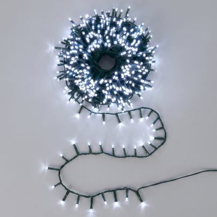 Aigostar - LED Catena luminosa natalizia per esterni 500xLED/8 funzioni 13m IP44 bianco freddo