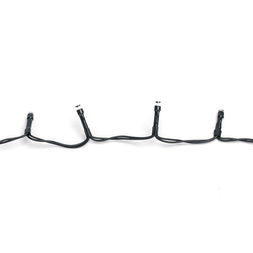 Aigostar - Catena luminosa LED da esterno, 200 LED, 8 funzioni, 3xAA, 10,3 m, IP44, bianco caldo