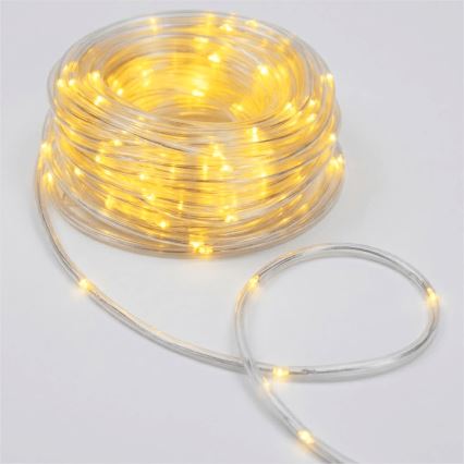 Aigostar - LED Catena luminosa natalizia da esterno 100xLED/8 funzioni 3xAA 10,3m IP44 bianco caldo