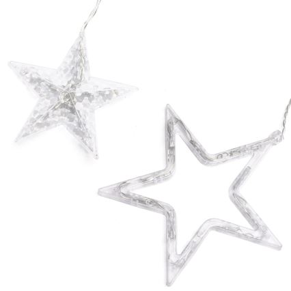 Aigostar - Catena luminosa natalizia LED da esterno 120 LED/8 funzioni 3x0,6 m IP44 bianco caldo + telecomando