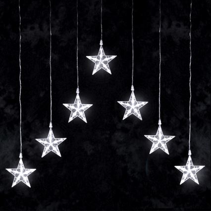 Aigostar - Catena luminosa natalizia LED per esterni 70xLED 1,2x1m IP44 bianco freddo a stelle