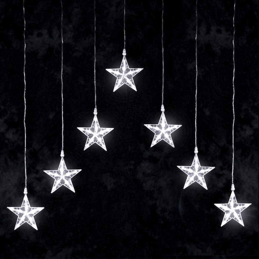 Aigostar - Catena luminosa natalizia LED per esterni 70xLED 1,2x1m IP44 bianco freddo a stelle