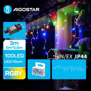 Aigostar - LED Catena natalizia per esterni 100xLED/8 funzioni 8x0,6m IP44 multicolore