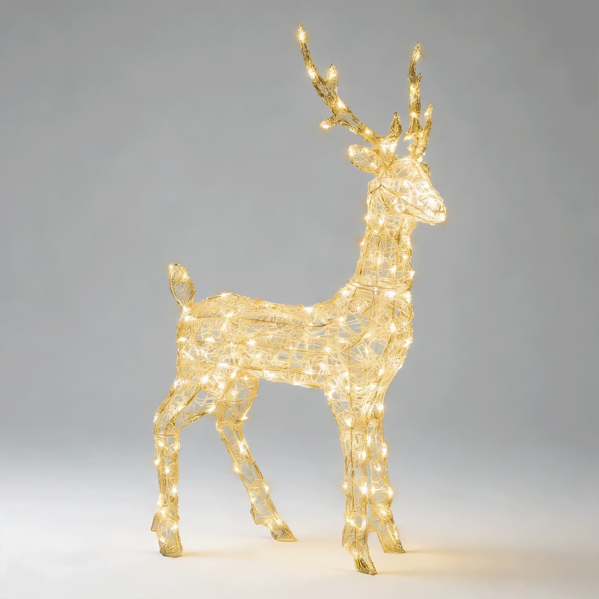Aigostar - Decorazione natalizia LED da esterno 180xLED/8 funzioni 1,05m IP44 bianco caldo cervo