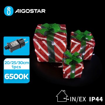 Aigostar- LED Decorazione natalizia da esterno 3,6W/31/230V 6500K 20/25/30cm IP44 regali