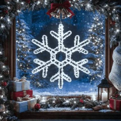 Aigostar - Decorazione natalizia LED per esterni 540xLED/6W/230V IP44 bianco freddo fiocco di neve 45 cm
