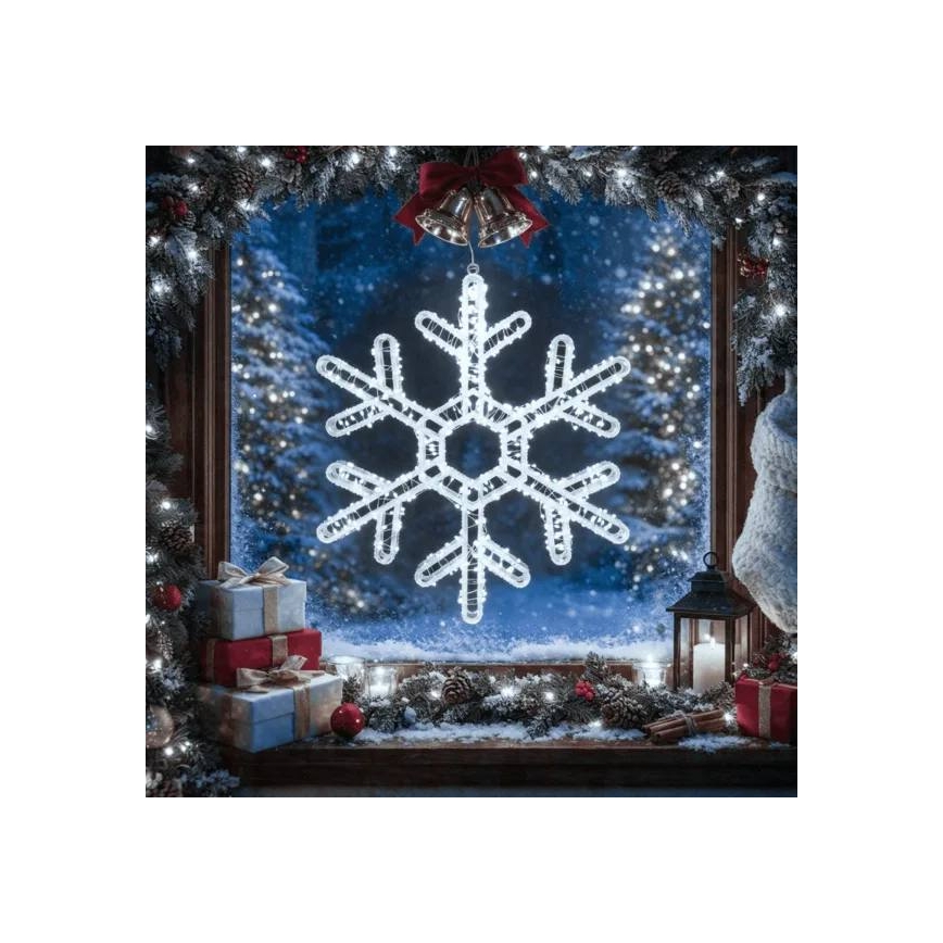 Aigostar - Decorazione natalizia LED per esterni 540xLED/6W/230V IP44 bianco freddo fiocco di neve 45 cm
