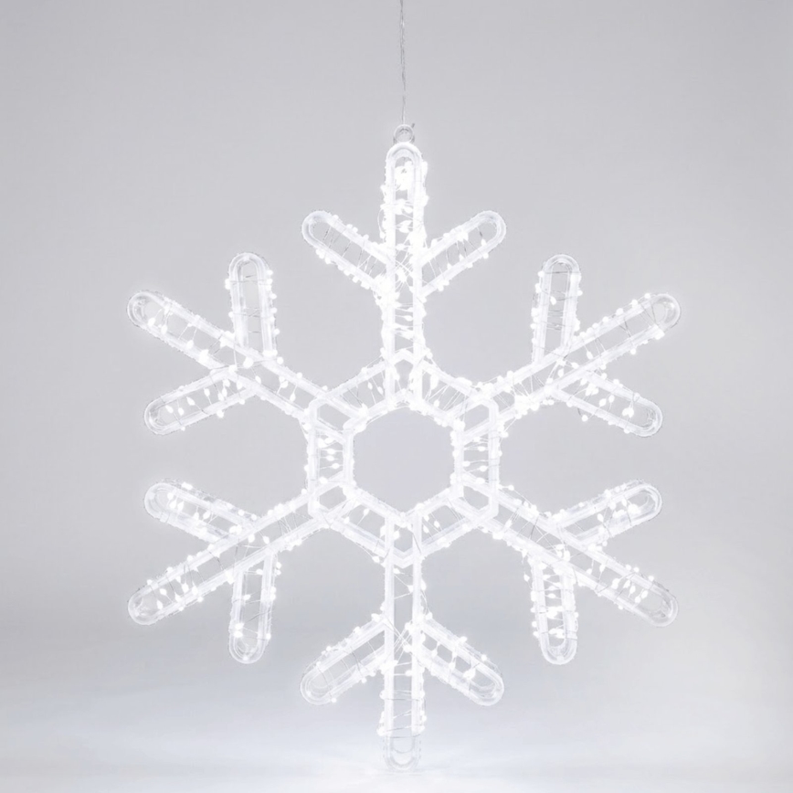 Aigostar - Decorazione natalizia LED per esterni 540xLED/6W/230V IP44 bianco freddo fiocco di neve 45 cm