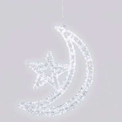 Aigostar - LED decorazione natalizia per esterni 540xLED/6W/230V 43 cm IP44 bianco freddo a forma di mezzaluna
