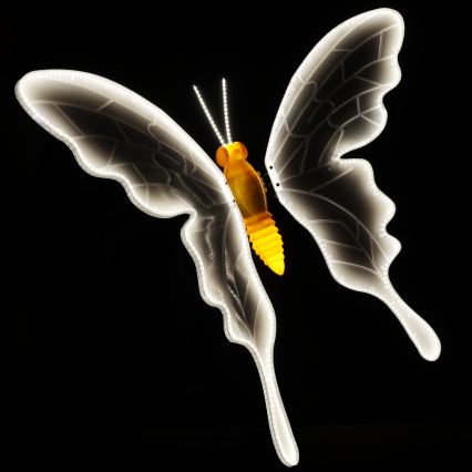 Aigostar - Decorazione luminosa da esterno a LED 558xLED/18W/230V 90 cm IP44 farfalla/bianco freddo