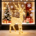 Aigostar - LED decorazione natalizia da esterno 80xLED/8 funzioni 0,65m IP44 bianco caldo cervo