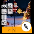 Aigostar - LED decorazione natalizia per esterni 120xLED/8 funzioni 80 cm IP44 Santa/bianco caldo