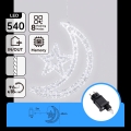 Aigostar - LED decorazione natalizia per esterni 540xLED/6W/230V 43 cm IP44 bianco freddo a forma di mezzaluna