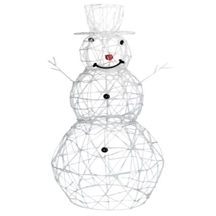 Aigostar - Decorazione natalizia LED da esterno LED/3,6W/31/230V 2700K 90 cm IP44 pupazzo di neve