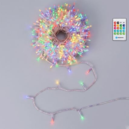 Aigostar - LED dimmerabile catena luminosa natalizia per esterni con sensore di movimento 100xLED/3xAA 12m multicolore + telecomando