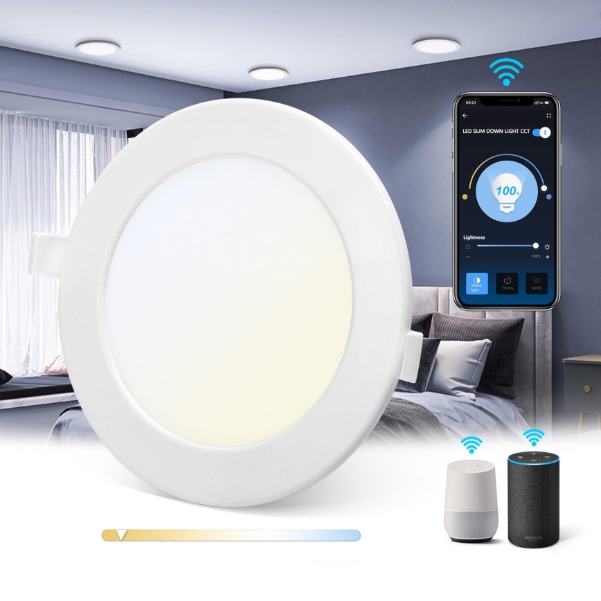 Aigostar - LED Faretto da incasso dimmerabile LED/9W/230V d. Wi-Fi da 14,5 cm