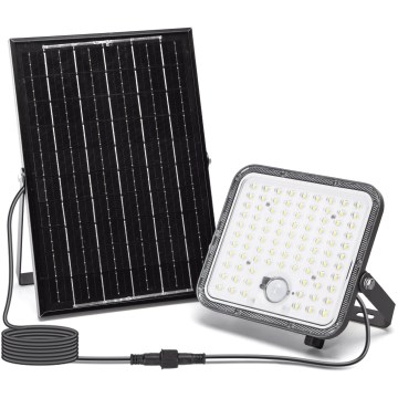 Aigostar - LED Faro solare dimmerabile con sensore LED/120W/3,4V 6500K IP66 + telecomando
