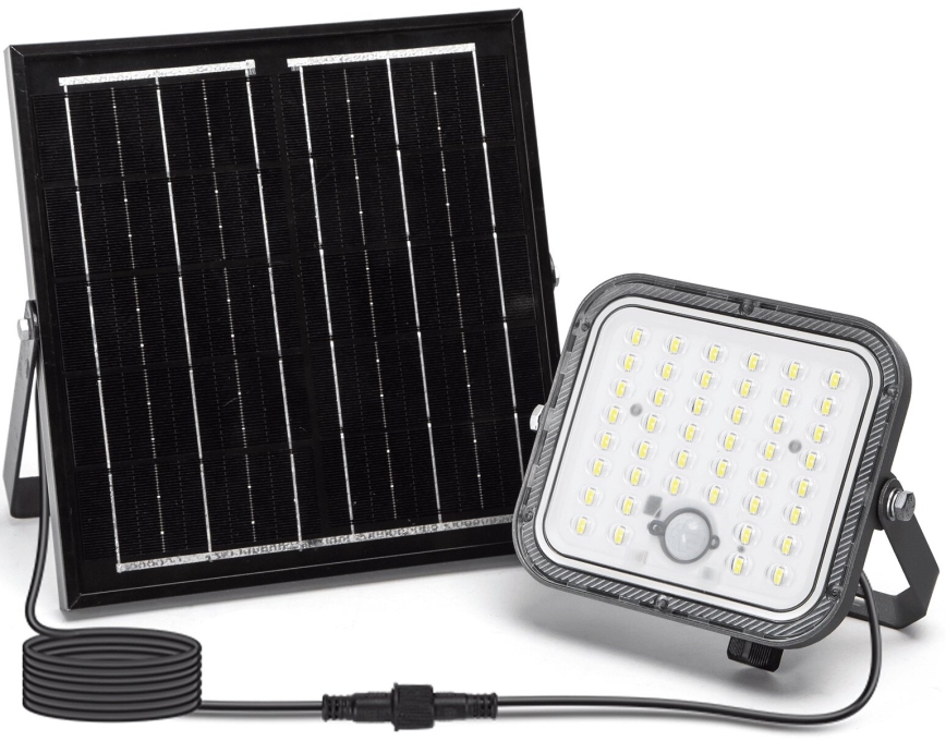 Aigostar - LED Faro solare dimmerabile con sensore LED/80W/3,4V 6500K IP66 + telecomando