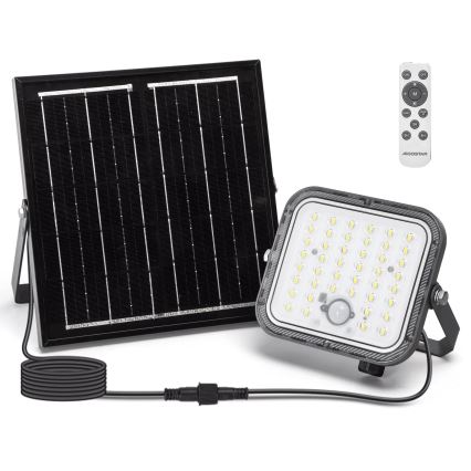Aigostar - LED Faro solare dimmerabile con sensore LED/80W/3,4V 6500K IP66 + telecomando