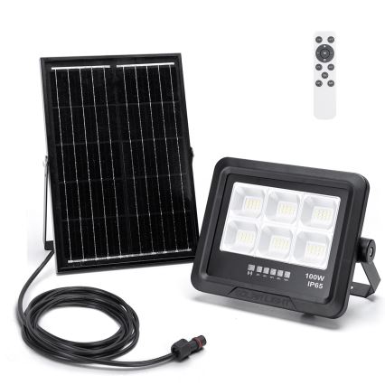 Aigostar - LED Faro solare dimmerabile LED/100W/3,4V IP65 + telecomando