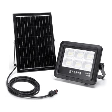 Aigostar - LED Faro solare dimmerabile LED/100W/3,4V IP65 + telecomando
