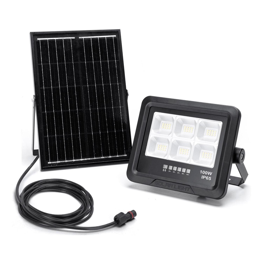 Aigostar - LED Faro solare dimmerabile LED/100W/3,4V IP65 + telecomando