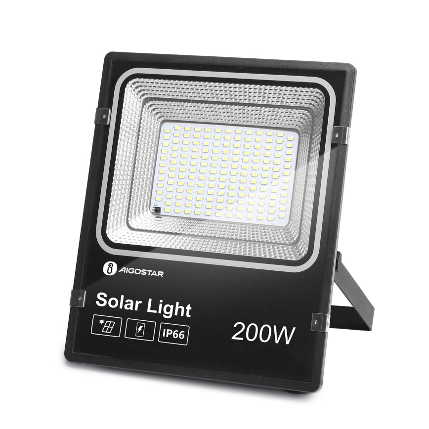 Aigostar - LED Faro solare dimmerabile LED/200W/3,2V IP66 15000 mAh + telecomando