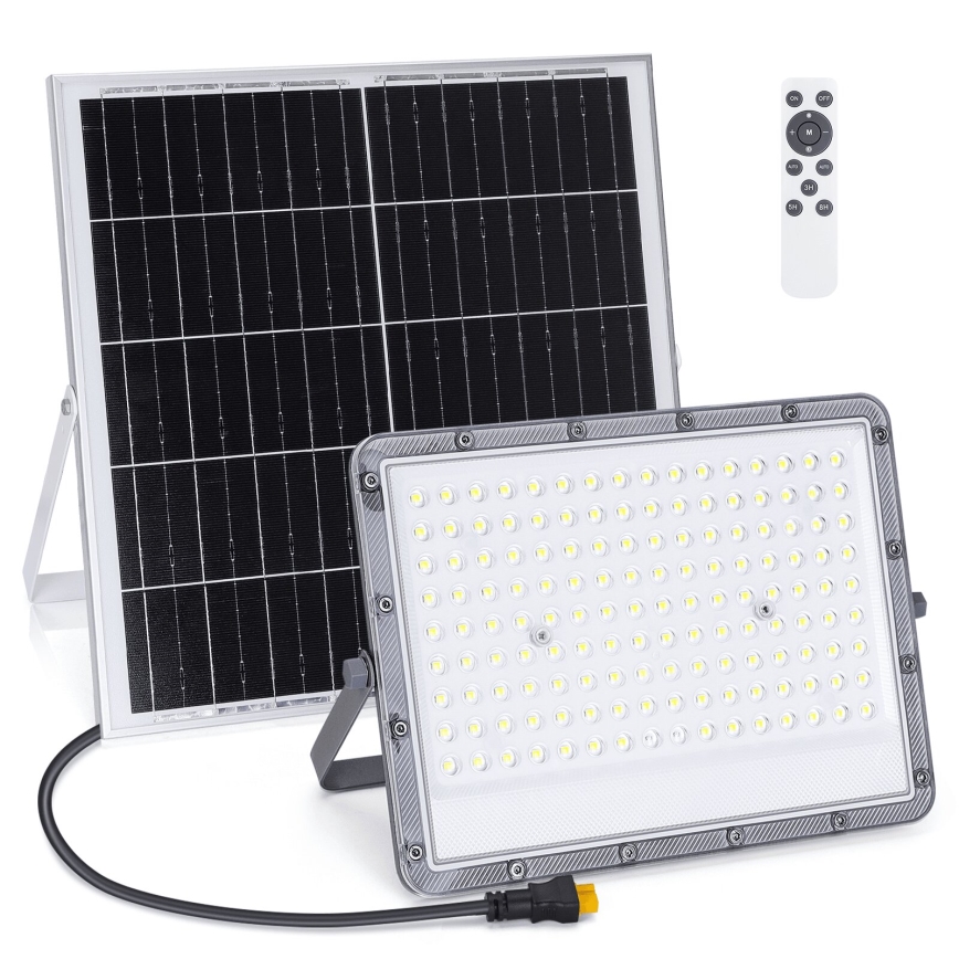 Aigostar - LED Faro solare dimmerabile LED/200W/3,4V 20000 mAh IP65 + telecomando