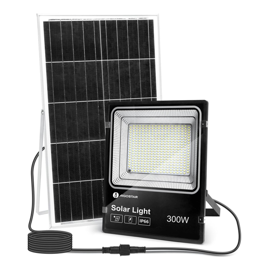 Aigostar - LED Faro solare dimmerabile LED/300W/3,2V IP66 25000 mAh + telecomando