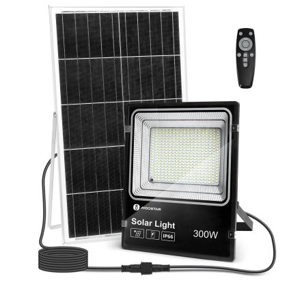 Aigostar - LED Faro solare dimmerabile LED/300W/3,2V IP66 + telecomando
