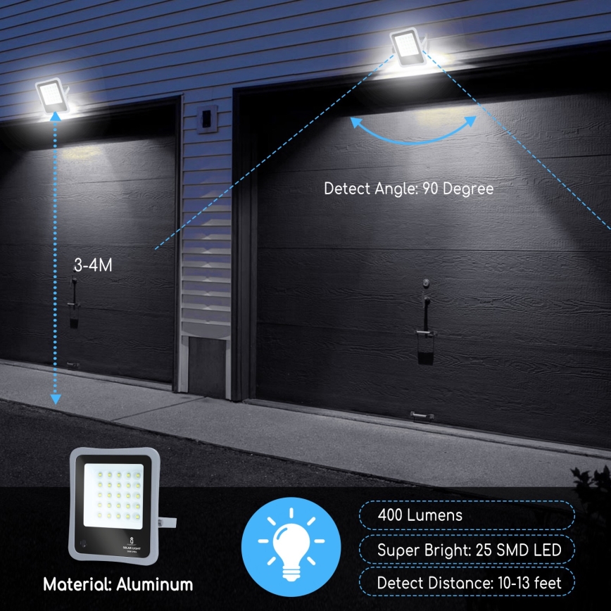 Aigostar - LED Faro solare dimmerabile LED/30W/3,2V 20000 mAh IP67 + +TC