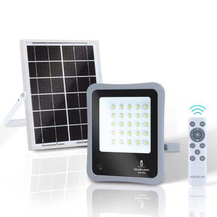 Aigostar - LED Faro solare dimmerabile LED/30W/3,2V 20000 mAh IP67 + +TC