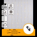 Aigostar - LED ghirlanda natalizia da esterno 120xLED/8 funzioni 3,9x1,2m IP44 bianco caldo
