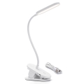 Aigostar - LED Lampada da tavolo ricaricabile dimmerabile con clip LED/2,5W/5V bianco