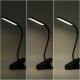 Aigostar - LED Lampada da tavolo ricaricabile dimmerabile con clip LED/2,5W/5V nero