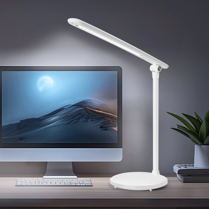 Aigostar - LED Lampada da tavolo touch ricaricabile e dimmerabile LED/3W/5V 2700/4000/6500K 1800 mAh