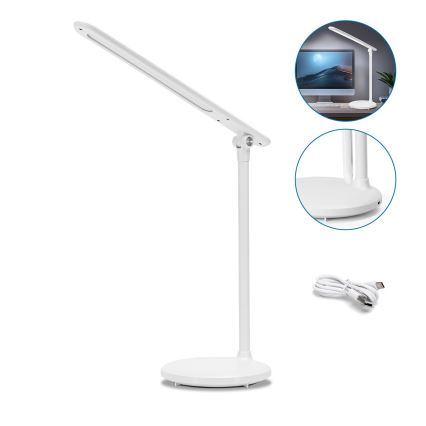Aigostar - LED Lampada da tavolo touch ricaricabile e dimmerabile LED/3W/5V 2700/4000/6500K 1800 mAh