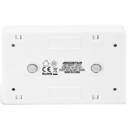 Aigostar - LED Lampada notturna portatile LED/4xAAA 6500K