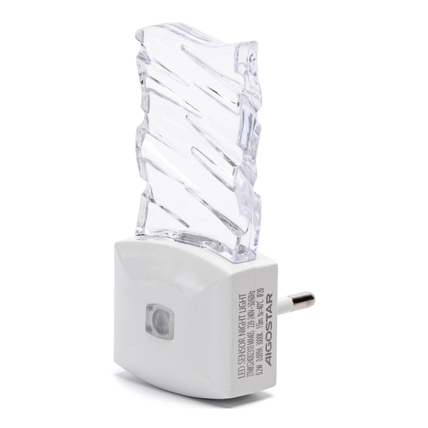 Aigostar - LED Luce notturna con sensore crepuscolare LED/0,2W/230V 6500K