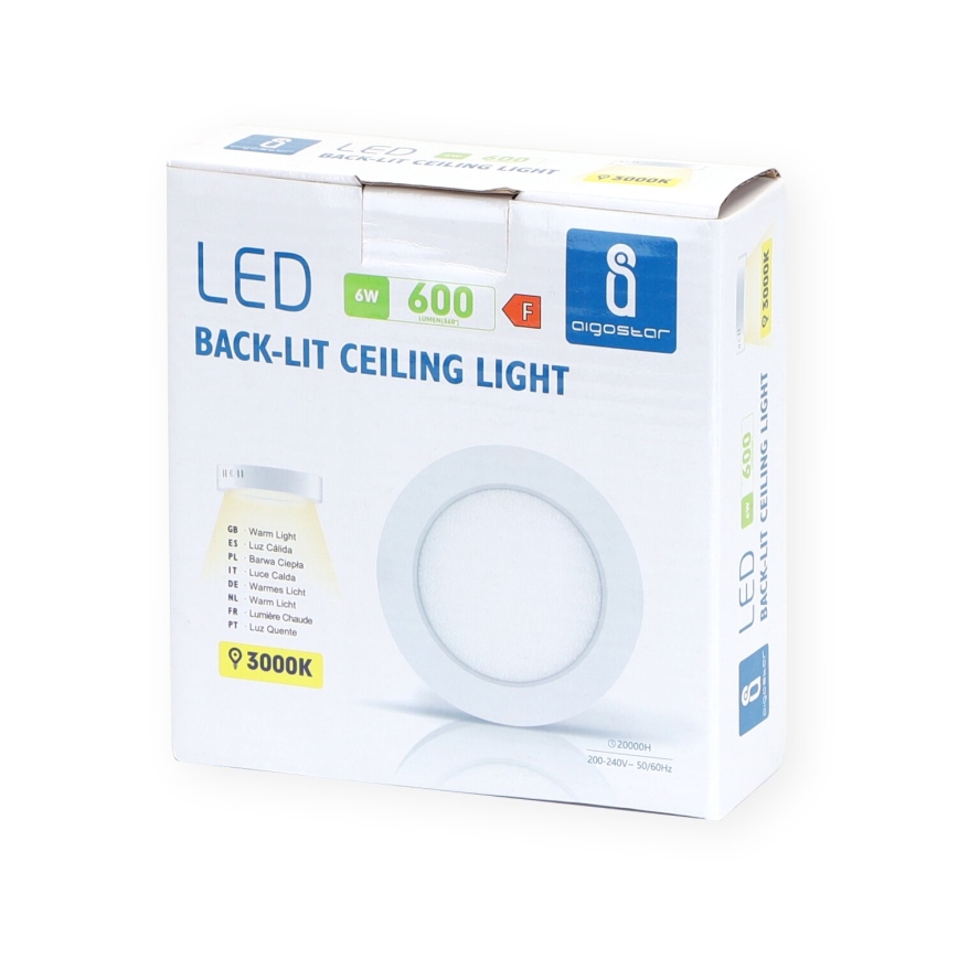 Aigostar - LED Plafoniera LED/6W/230V diametro 12,3 cm 3000K bianco