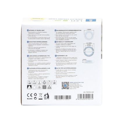 Aigostar - LED Plafoniera LED/6W/230V diametro 12,3 cm 3000K bianco