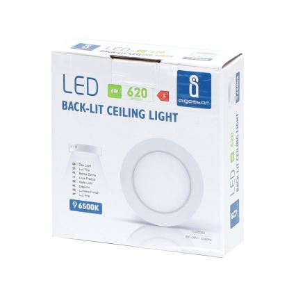 Aigostar - LED Plafoniera LED/6W/230V diametro 12,3 cm 3000K bianco