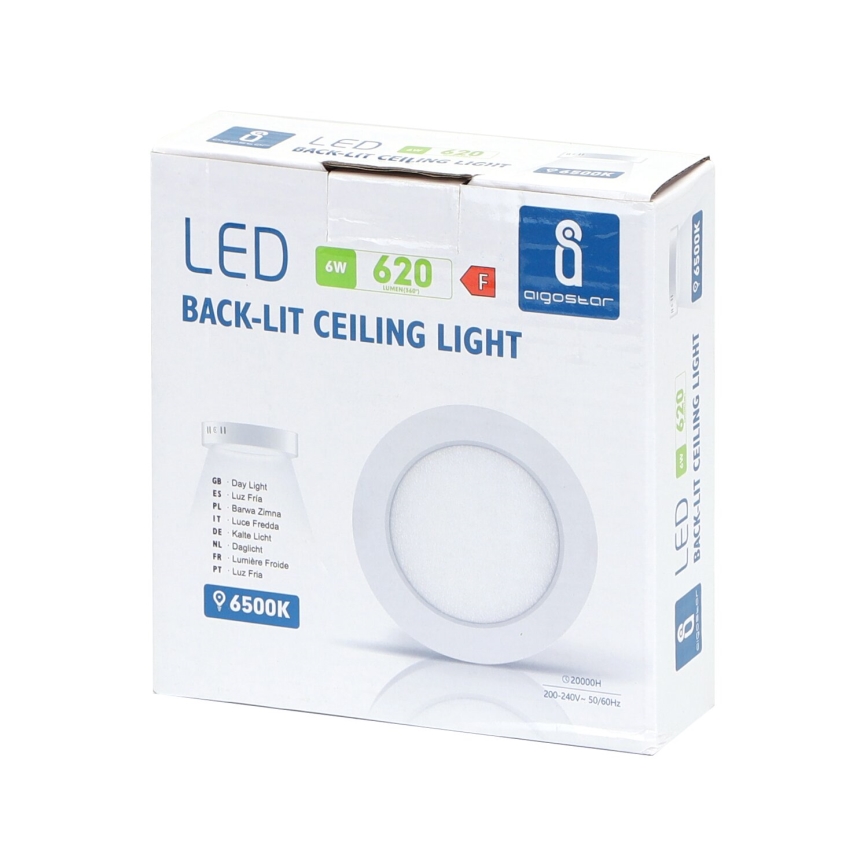 Aigostar - LED Plafoniera LED/6W/230V diametro 12,3 cm 3000K bianco